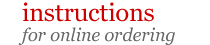 Instructions for Online Ordering